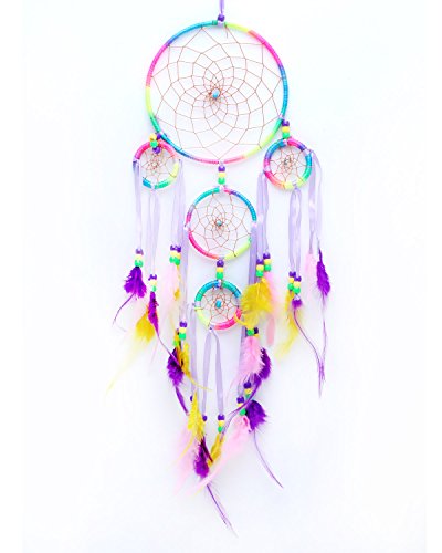 niceEshop(TM) 5 Cercles Capteur de Rêves avec O...