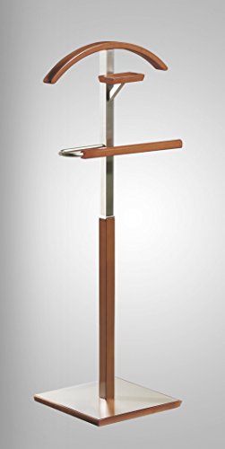 Valet de nuit Simple en hêtre satin chromé Dim ...