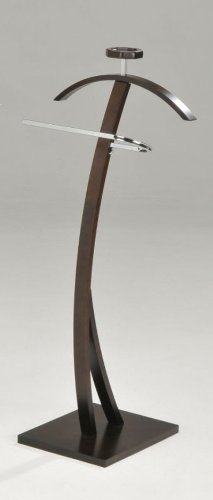 Valet de nuit Structure MDF teinte noyer et aci...