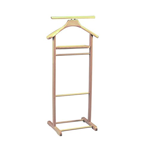 Valet de nuit simple en hêtre massif naturel, D...