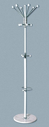 Porte manteaux en tube d'acier Coloris Blanc, H...