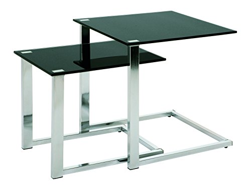 Lot de 2 tables de jeu en tube d'acier Coloris ...