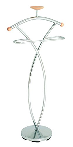 Valet de nuit en tube d'acier Coloris Chromé, L...