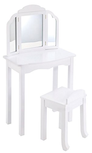 Coiffeuse enfant avec Tabouret coloris blanc, D...