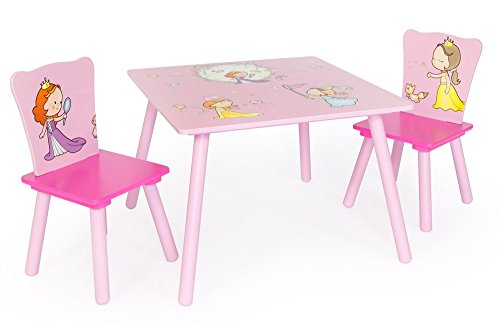 Ensemble table + 2 chaises enfant avec motif pr...