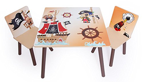 Ensemble table + 2 chaises enfant avec motif pi...