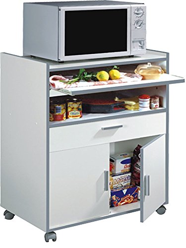 Meuble MICRO-ONDES, coloris blanc, 92 x 59 x 40...