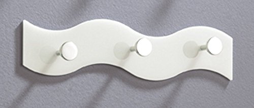 Patère Blanc-chromé avec 3 crochets, L34 x H8 x...