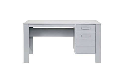 Bureau béton gris en pin massif brossé, H74 x L...