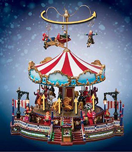 Carrousel de Noël lumineux et musical, L.31 x l...