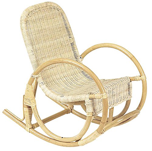 Rocking-chair enfant en rotin - Dim : L 40 x P ...