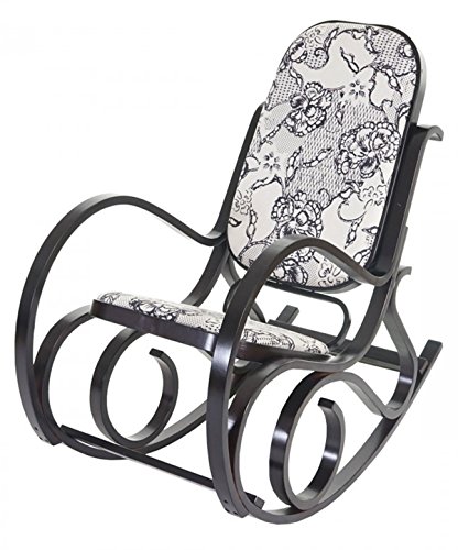 Rocking-chair en bois coloris noir -Dim : L 50 ...