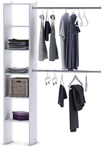 Dressing colonne avec 5 rayons et 2 penderies B...