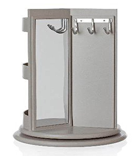 Porte bijoux manège rotatif coloris Beige, H 24...