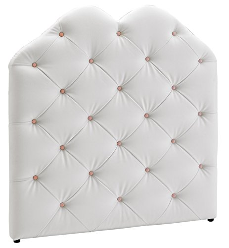 Tête de lit capitonnée coloris blanc - Dim : H ...