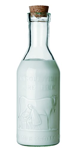 LOT DE 6 BOUTEILLES DECOR RELIEF VACHE