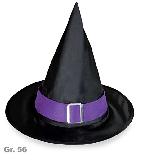 Chapeau de sorcière avec bourdalou et boucle, c...