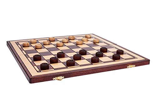 Grand jeu de dames en bois 64 places 40x40 cm q...