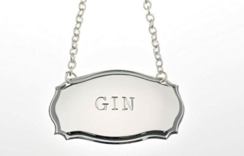 GIN-flaschenanhänger avec kette- argenté et tra...