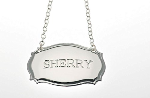 SHERRY -flaschenanhänger avec kette- argenté et...