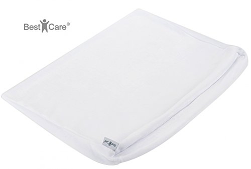 BestCare - taie d'oreiller pour bébé, adaptée pour de nombreux modèles actuels - disponible en 2 tailles et 2 couleurs - taie d'oreiller pour traversin et coussin de soutien, taie:blanc;taille:40x30 cm (medium) code EAN 6057179217177 