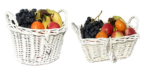 Ovale Rectangle en osier blanc cuisine Fruits œ...