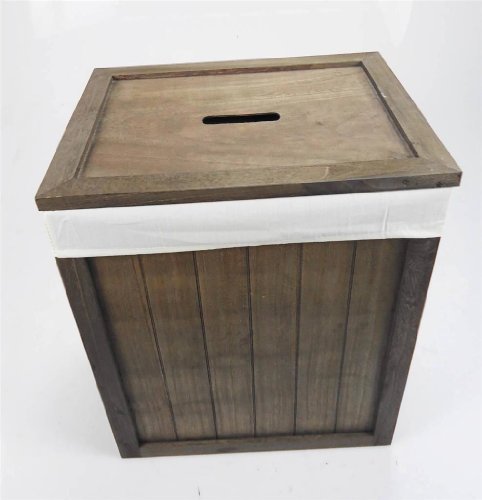 avec couvercle en bois Marron linned Chambre Sa...