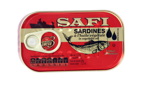 SARDINES À L'HUILE VÉGÉTALE
6111070000174 SAFI SARDINES À L'HUILE VÉGÉTALE
6111070000174 SAFI
