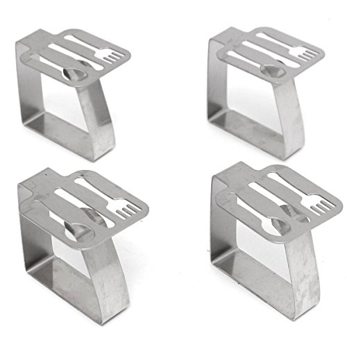 Lot de 4 pcs 5cmx5cm pinces à nappe de table re...