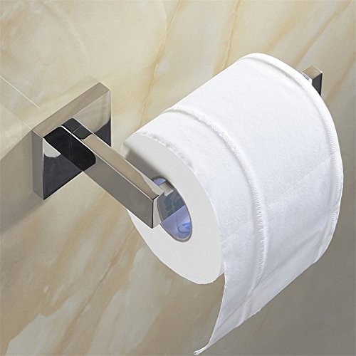 Weare Home WEARE HOME Porte Rouleau Papier Toilette Acier Inoxydable Métal Chromé Miroir Poli 16*7,5*5,5cm-Dérouleur Papier Accessoirs WC,Déco Murale WC, Distributeur Papier WC-Accessoire Toilettes Salles de Bains code EAN 6123445925807 
