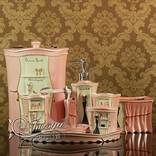 Assez dans salle de bain rose toilette suite se...