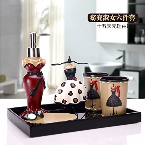 Salle de bains ensemble de six créatifs brosse ...