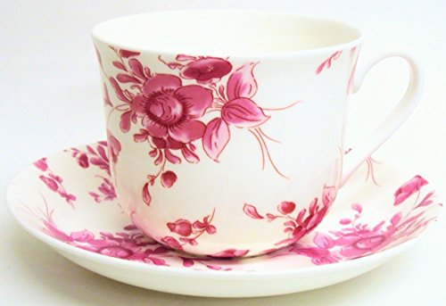 Eden Ruby Tasse et soucoupe en porcelaine angla...