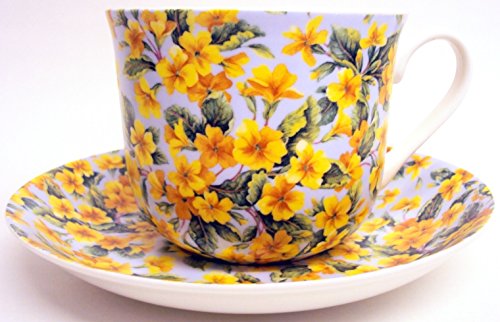fromeuropewithlove Blossom Tasse et soucoupe pour petit déjeuner en porcelaine anglaise Grand Blossom fleurs tasse & Soucoupe décorée à la main au Royaume-Uni Livraison gratuite au Royaume-Uni code EAN 6131256564450 