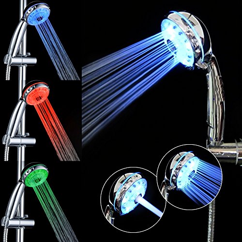 GreForest Greforest LED Changement de couleur pomme de douche 3 Couleur Contrôle de la température 6131679526455 (6131679526455)