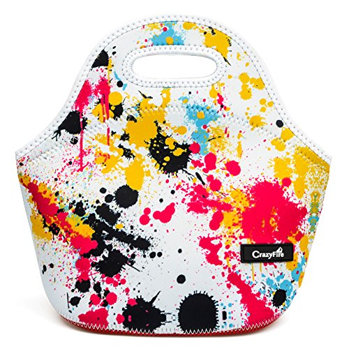 CrazyFire Sac Repas en Néoprène, CrazyFire Sac Déjeuner, avec Fermeture Éclair, Sac Repas Lunch Bag Sac à Déjeuner code EAN 6133762537737 