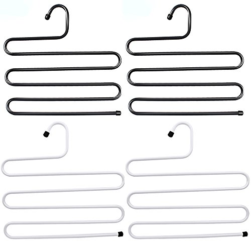 Cintre s-forme multilayer racks de pantalon ant...