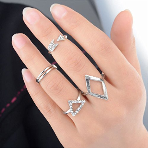 5pcs/set milieu au-dessus de knuckle bande or a...