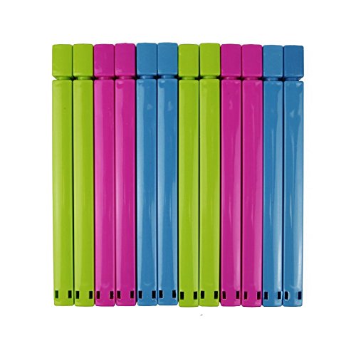 Lot de 12 pinces à fermer les sachets kitchen c...