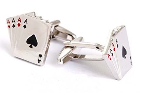 Mode 4a poker cufflinks pour les hommes et cuff...