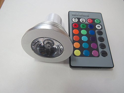 1 pièces RGB 3W GU5.3 coloré distance contrôlée...