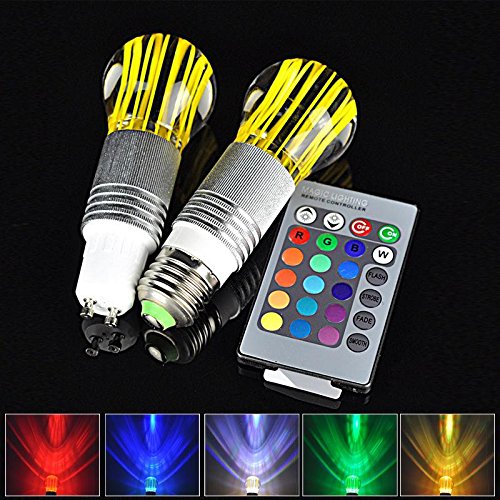 junhe 1 pièces RGB 3W E27 Noël coloré décoratif cristal projecteurs-150Lm-180 degré-AC85-265-Dimmable code EAN 6166057323340 