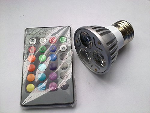 3pcs LED E27 3W Spot lampe coupe lampe nuit lum...