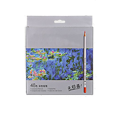 48 crayons de couleur dessin kit crayon de pein...