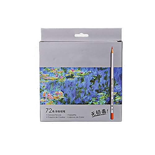 72 crayons de couleur dessin kit crayon de pein...