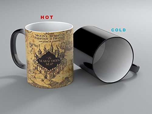 Miracle Mugs(Tm) Miracle Tasses (TM) Harry Potter Carte du Maraudeur magique chaleur sensible tasse à café en céramique code EAN 6202061344732 