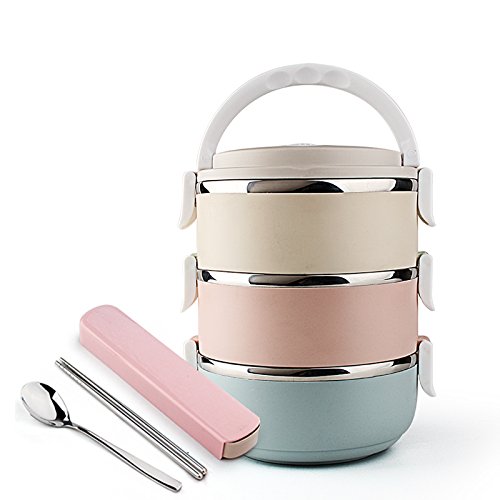 lunch box yxhflo Yxhflo La Fiole À Vide En Acier Inoxydable Boîte À Lunch Peut Être Retiré D'Un Niveau 3 N-Tier Les Enfants Étudiants Boîtes Bento. Dans Le Godet De Keep-Warm code EAN 6209856265470 