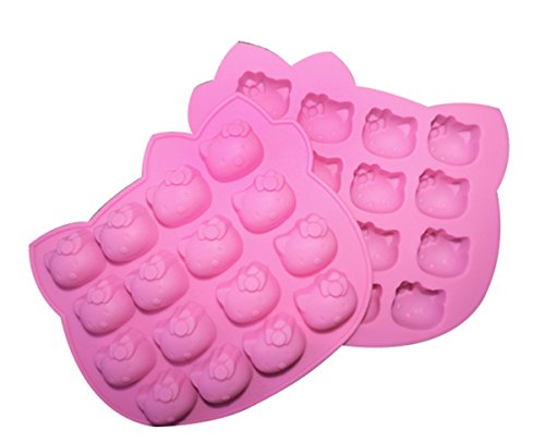 Flammee-cuisine&maison Flammee Bake House Moule a Gateau / Chocolat / Glace / Gelee (12 Cavites) Hello-kitty Moule en Silicone Antiadhesif Parfait Outil Fondant Mould for Cake - RANDOM COULEUR 19*16cm code EAN 6215847258529 