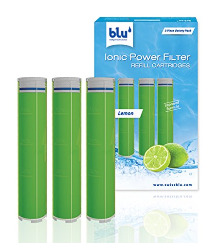 blu, www.swissblu.com blu Ionic Power Filter - Lot de 3 cartouches de filtration parfum citron de rechange, fonction anti-chlore 6223003661076 (6223003661076)