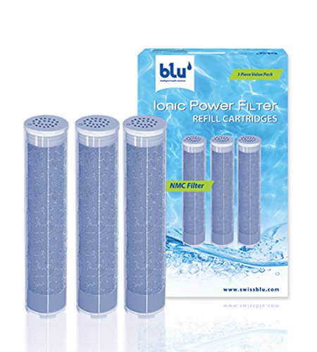 blu, www.swissblu.com blu Ionic Power Filter - Lot de 3 cartouches de filtration NMC de rechange, anti-métaux lourds, anti-chlore 6223003661854 (6223003661854)